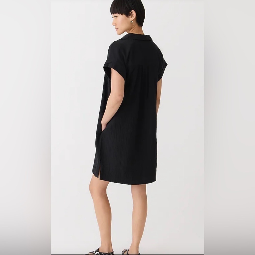 J. Crew V-Neck Shirtdress in Soft Gauze - Picture 2 of 8